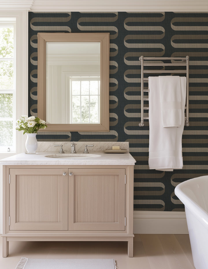 Folding Ribbon - Volcanic Wallpaper