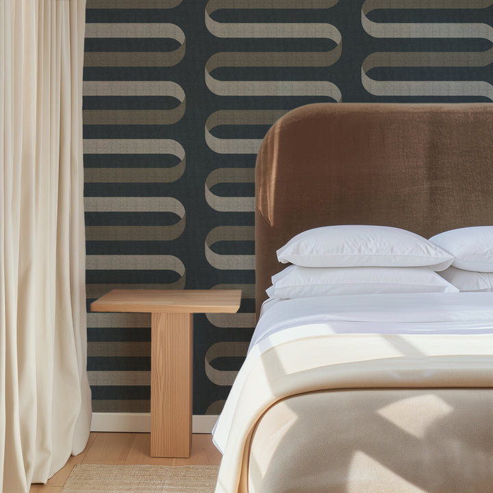 Folding Ribbon - Volcanic Wallpaper