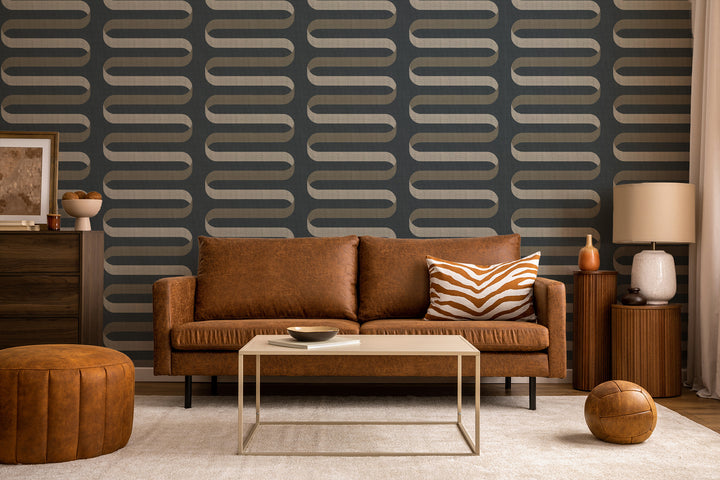 Folding Ribbon - Volcanic Wallpaper