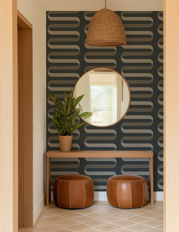 Folding Ribbon - Volcanic Wallpaper