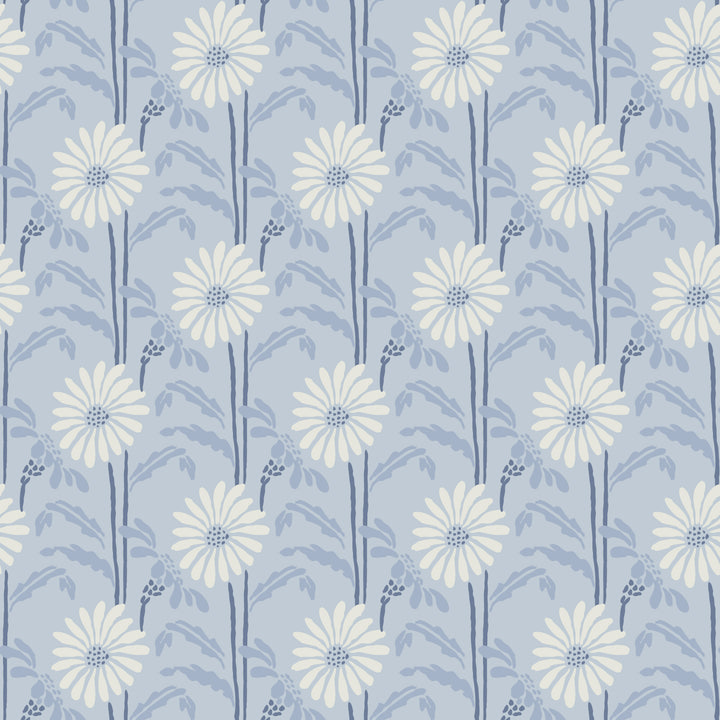 Woodland Bloom - Porcelain Blue Floral Wallpaper