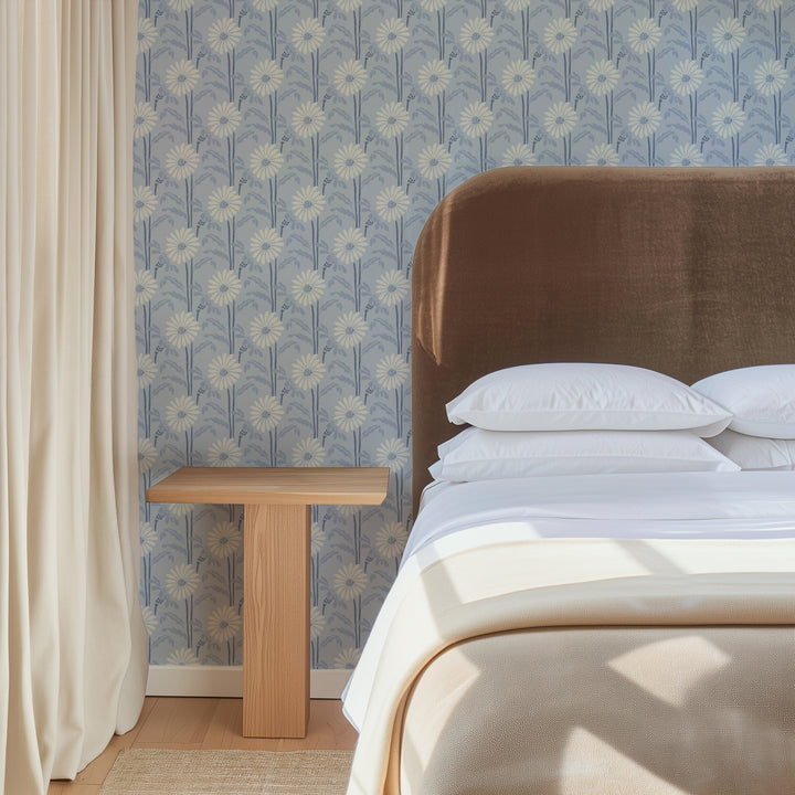 Woodland Bloom - Porcelain Blue Floral Wallpaper
