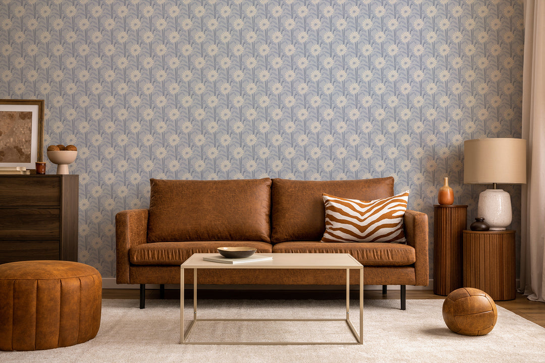 Woodland Bloom - Porcelain Blue Floral Wallpaper