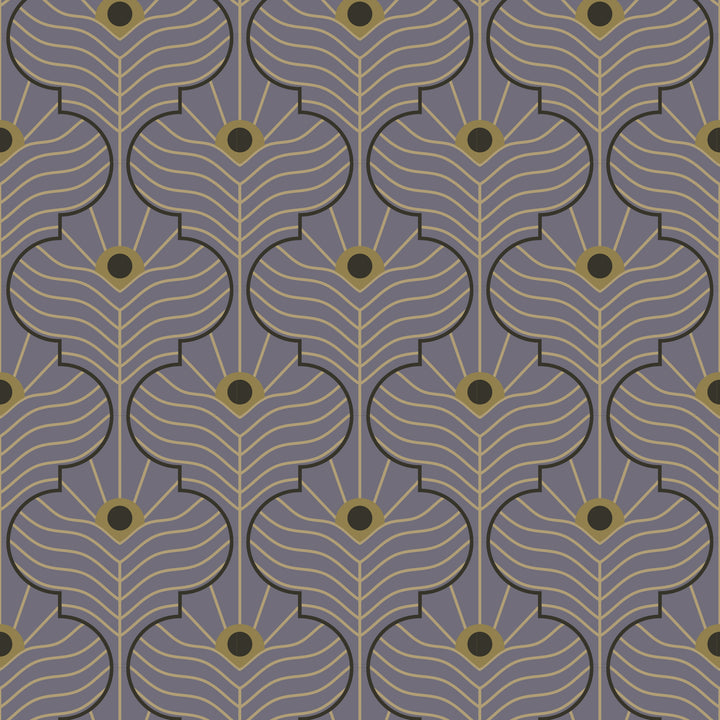 Moroccan Peacock - Dusk Lavender Wallpaper