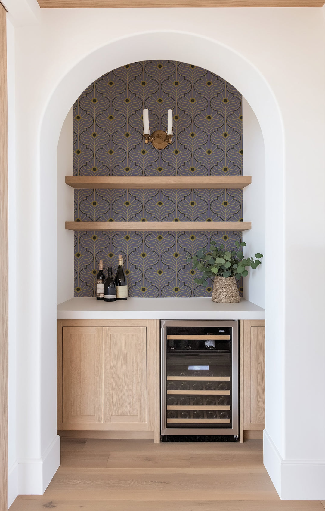 Moroccan Peacock - Dusk Lavender Wallpaper