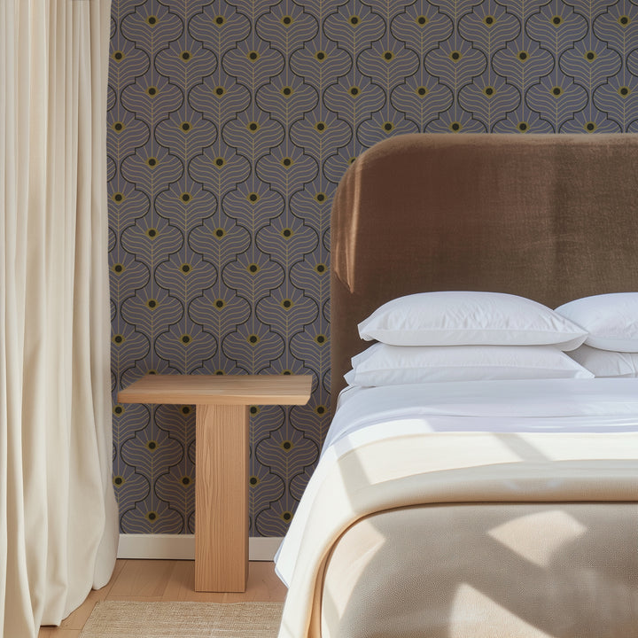 Moroccan Peacock - Dusk Lavender Wallpaper