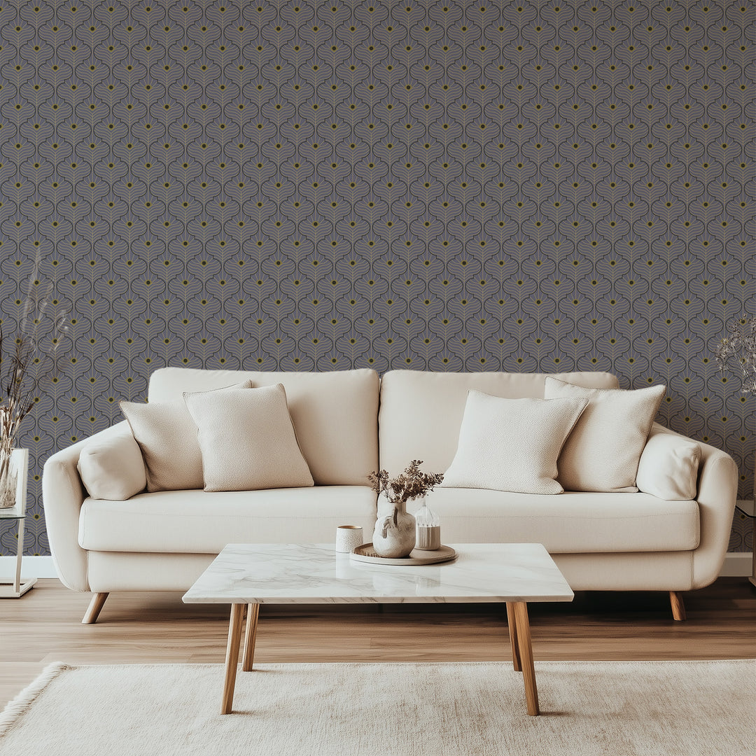 Moroccan Peacock - Dusk Lavender Wallpaper