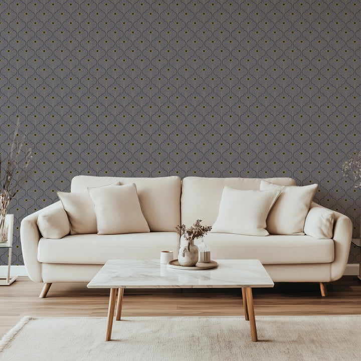 Moroccan Peacock - Dusk Lavender Wallpaper