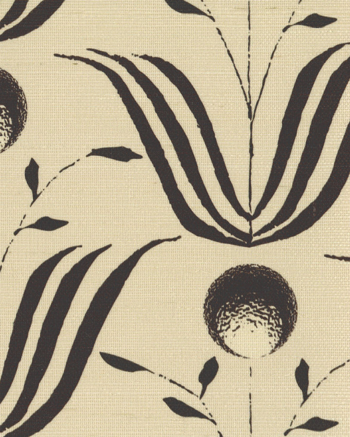 Spring Bloom Shell White Grasscloth