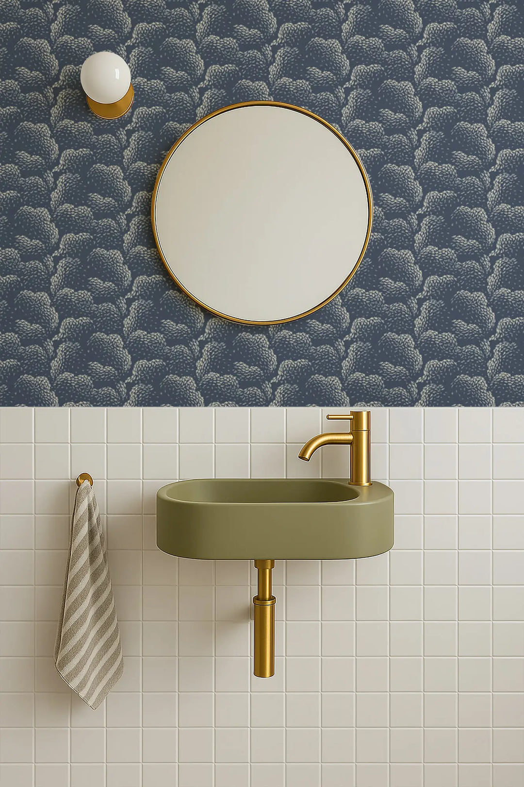 Clouds - Lacquered Blues Wallpaper