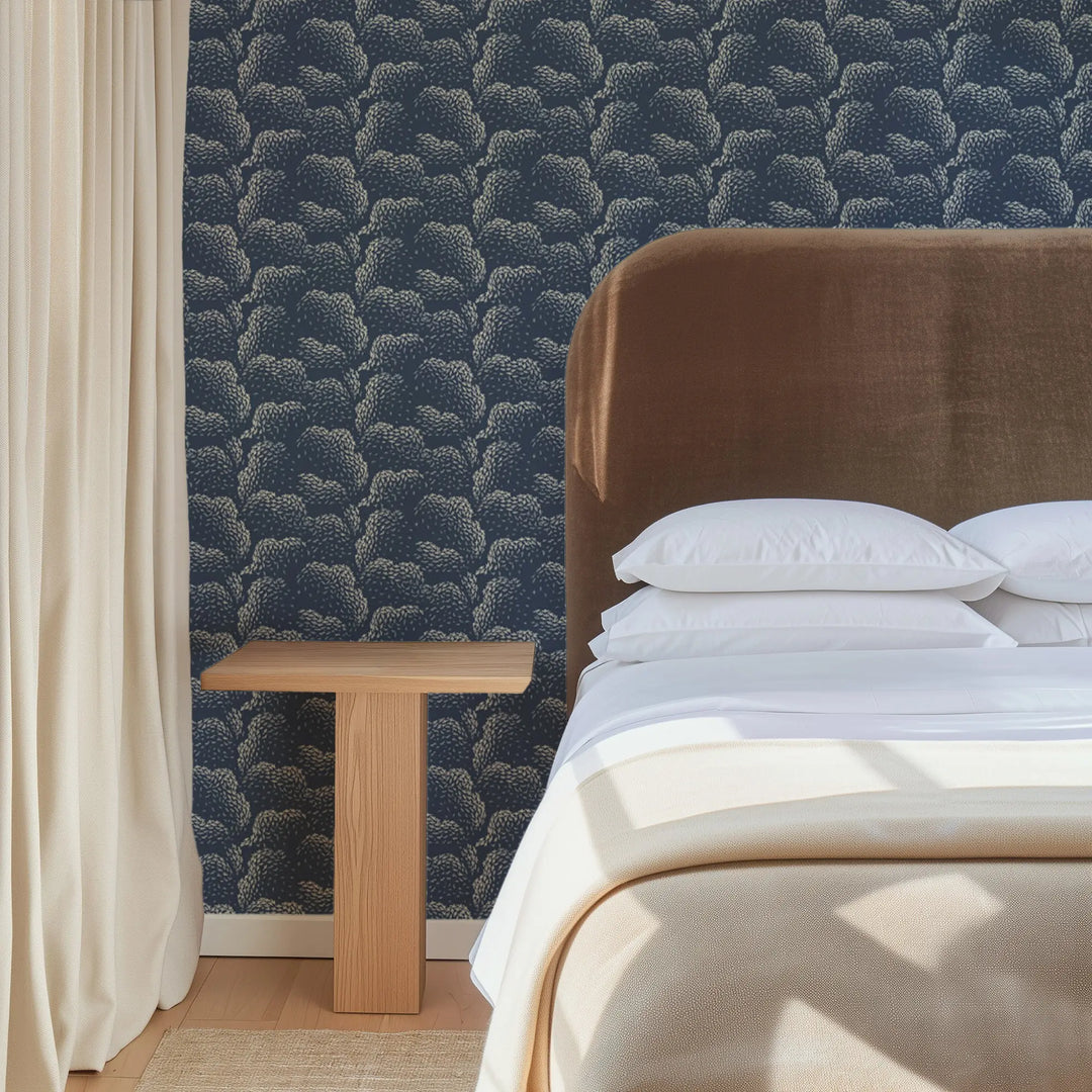 Clouds - Lacquered Blues Wallpaper