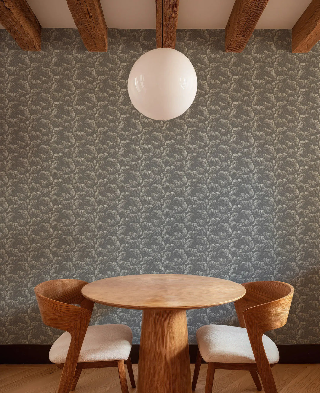 Clouds - Muted Brown Wallpaper