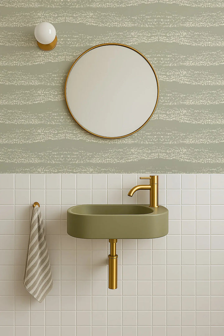 Reflections - Pale Green Wallpaper