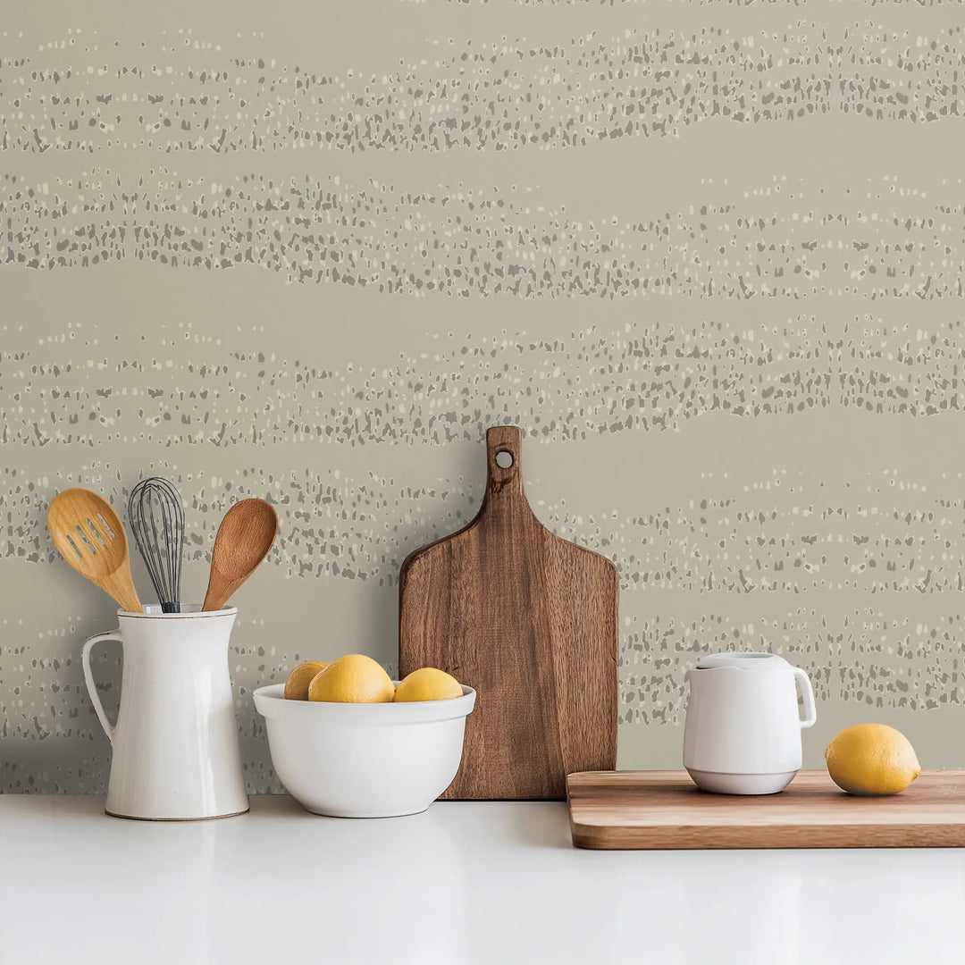 Reflections - Sage Taupe Wallpaper