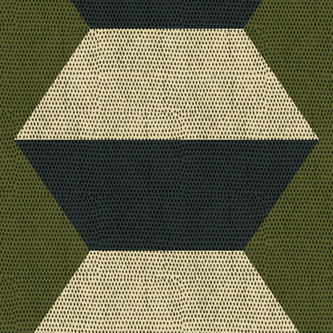 Infinity Blocks - Olive Taupe Wallpaper