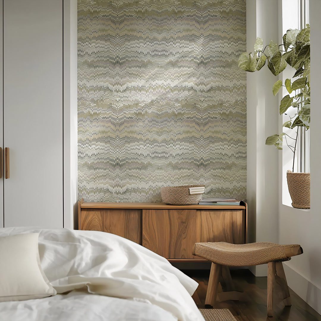 Stonewashed -Sage Taupe Wallpaper