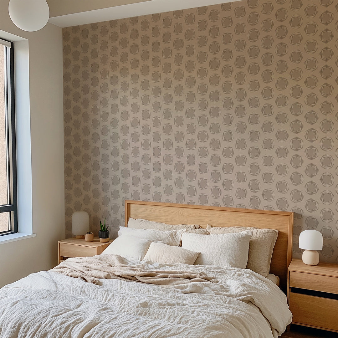 Sunburst - Ceramic Pink Wallpaper