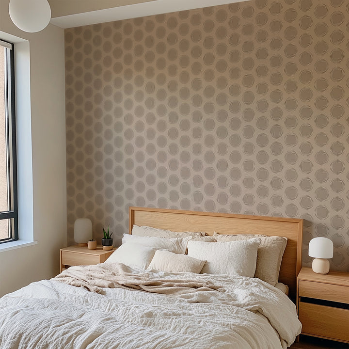 Sunburst - Ceramic Pink Wallpaper