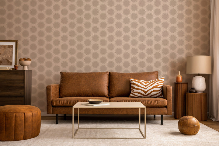 Sunburst - Ceramic Pink Wallpaper