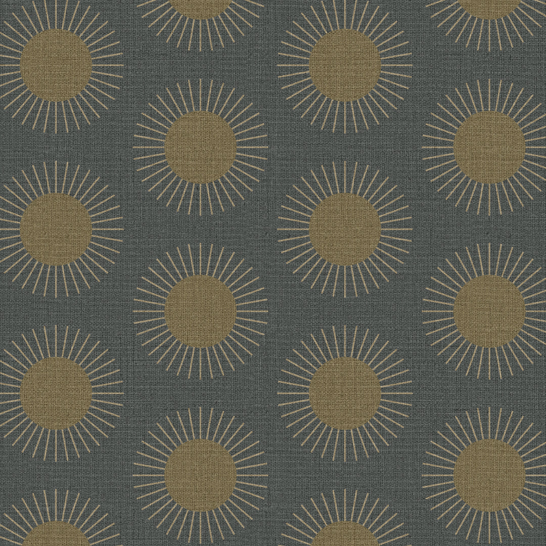 Sunburst Midnight Sun Grasscloth