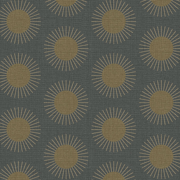Sunburst Midnight Sun Grasscloth