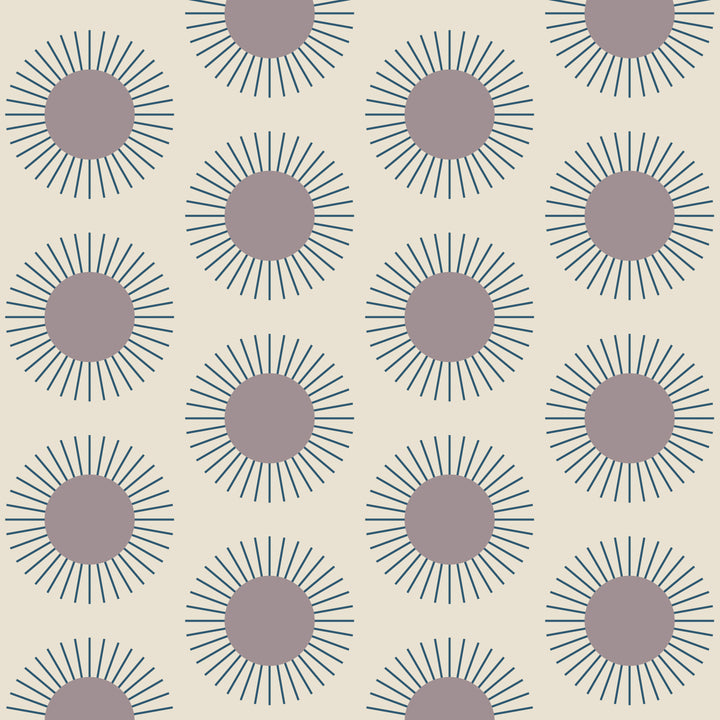 Sunburst - Plum Wallpaper