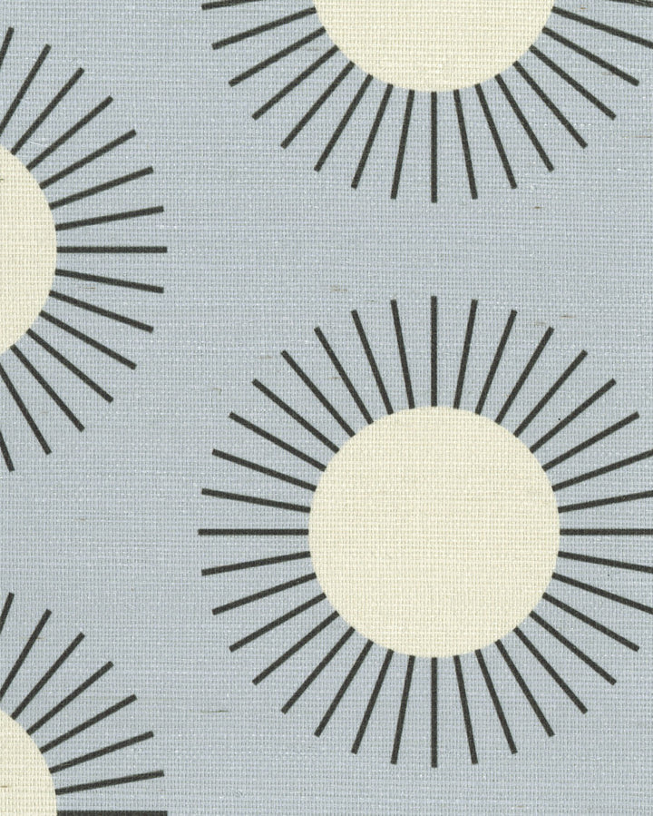 Sunburst Sky Blue Grasscloth