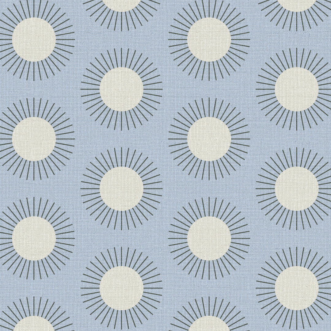 Sunburst Sky Blue Grasscloth