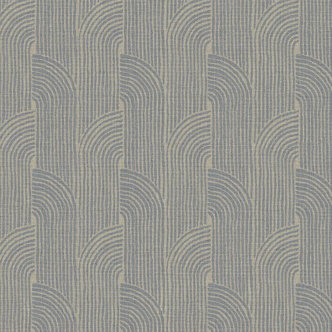 Woven Arcs Loft Stone Grasscloth