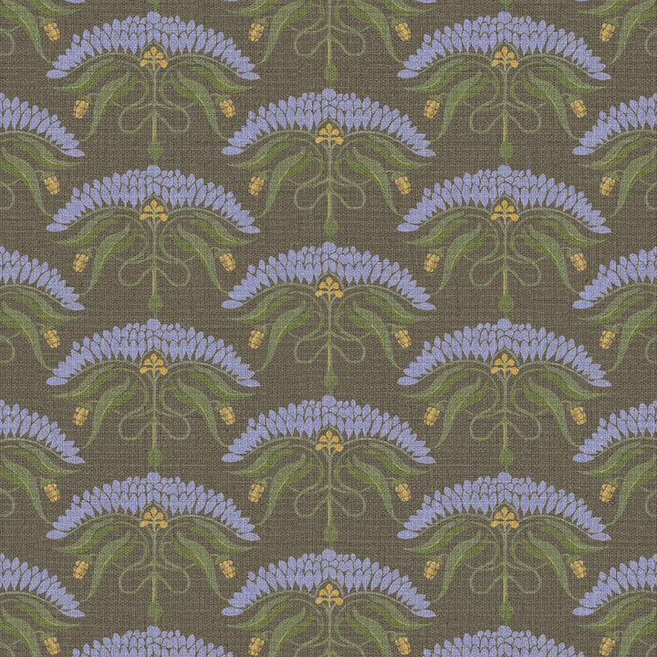 Fleur De Reve Brown Lavender Grasscloth