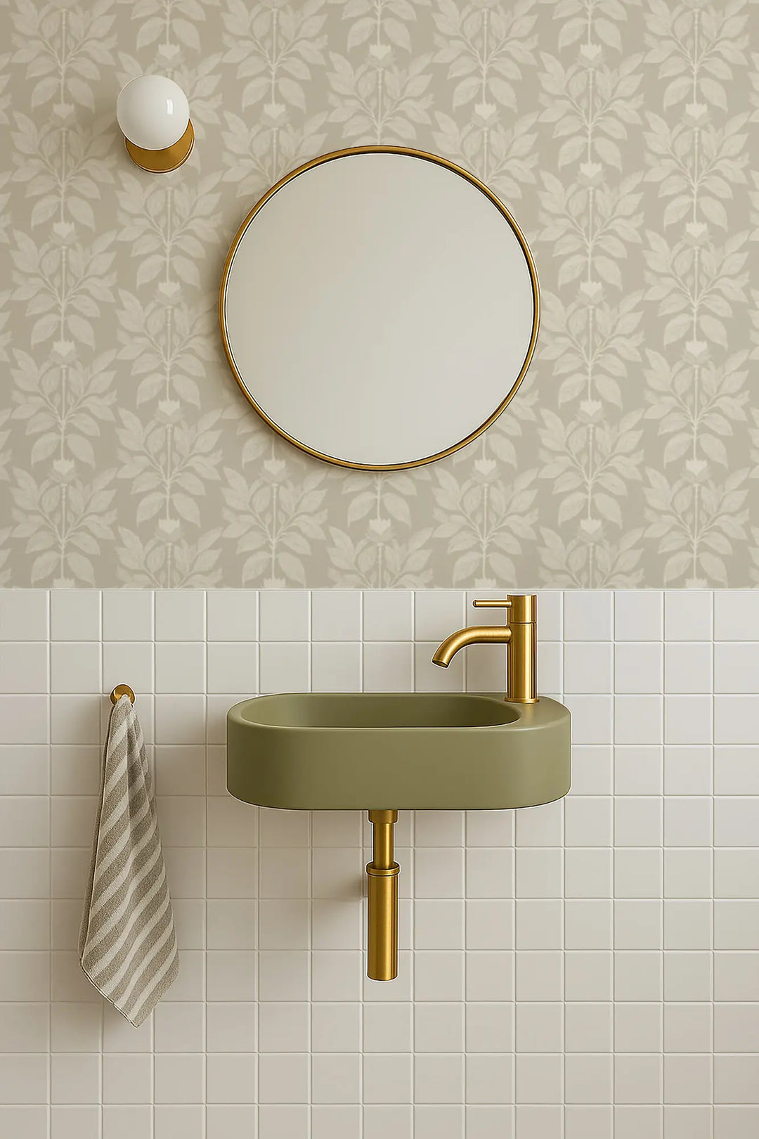 Wayward Petal - Dry Brush Brown Floral Wallpaper