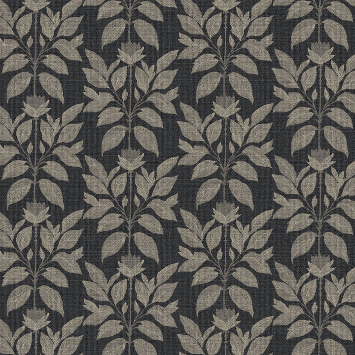 Wayward Petal Chimney Black Grasscloth