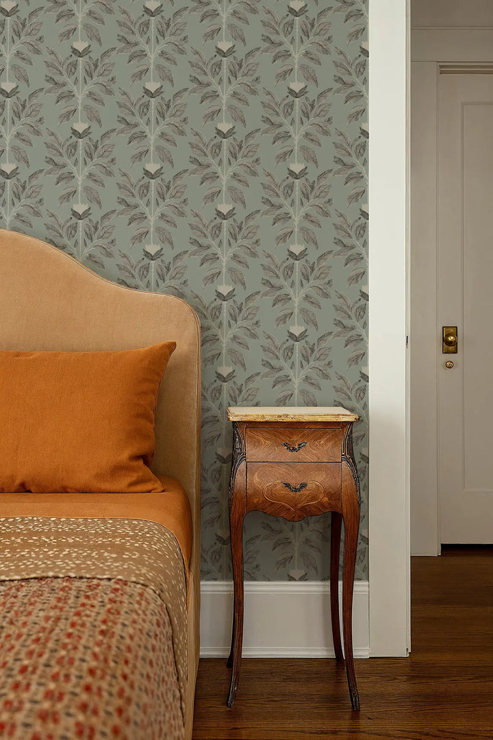 Wayward Petal - Sage Taupe Floral Wallpaper