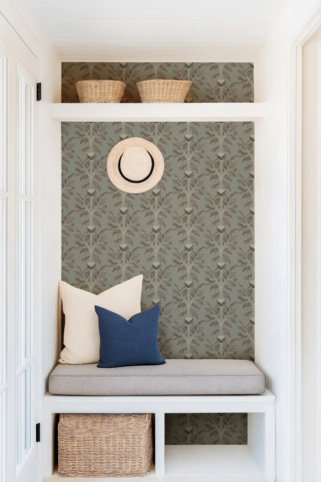 Wayward Petal - Sage Taupe Floral Wallpaper