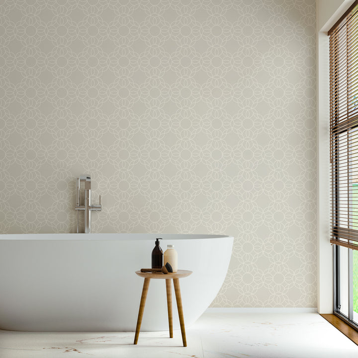Bloom Ring - Alabaster Wallpaper