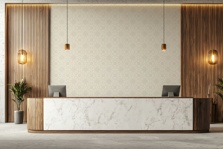 Bloom Ring - Alabaster Wallpaper