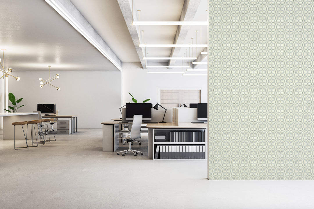 Echo Tile - Pale Mineral Blue Wallpaper