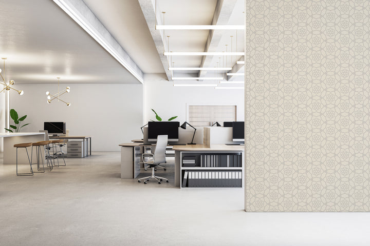 Floret Lattice - Alabaster Wallpaper