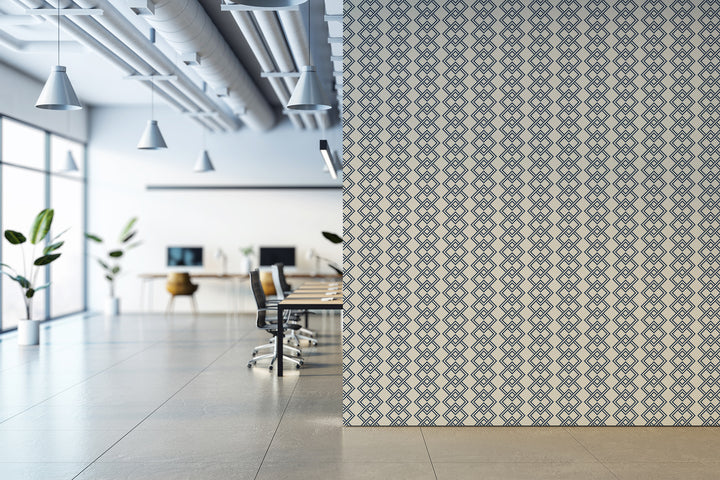 Mod Block - Oxford Blue Wallpaper