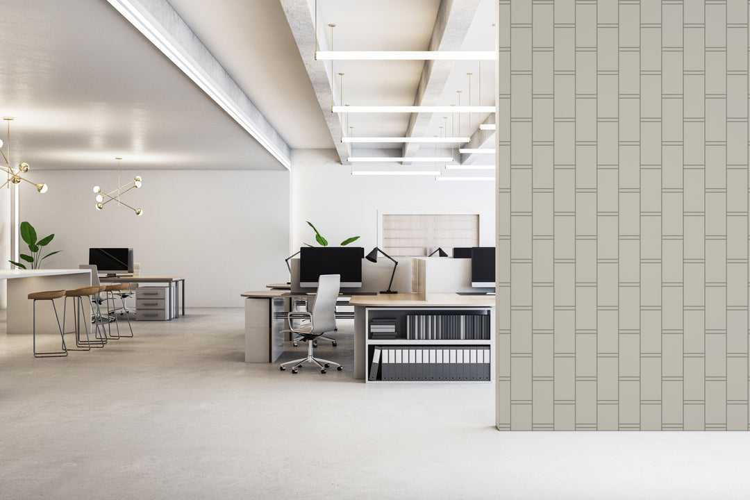 Pillar Stripe - Walnut Wallpaper
