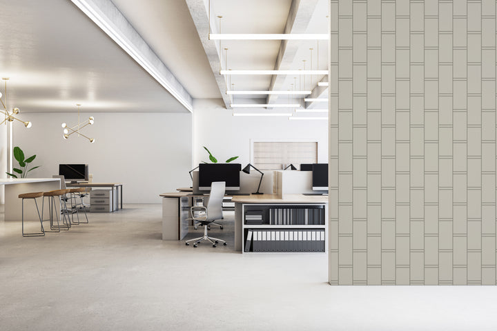 Pillar Stripe - Walnut Wallpaper