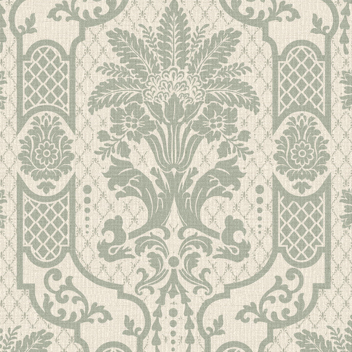Columnar Bloom Thyme Green Grasscloth