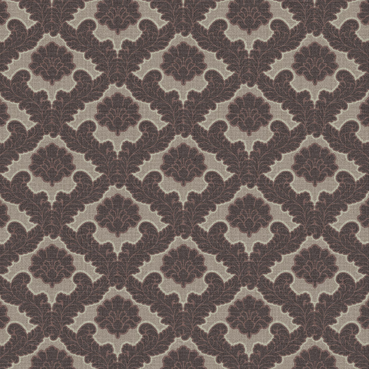 Drawing Room Leaf Maroon Grasscloth