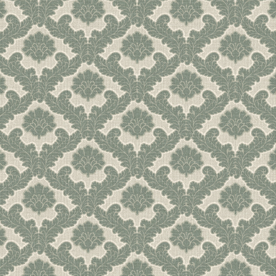 Drawing Room Leaf Sage Green Grasscloth