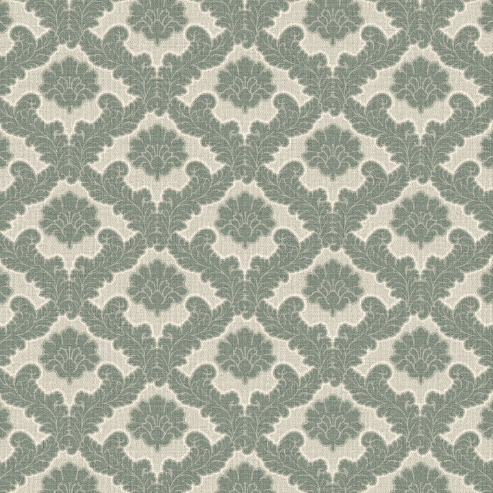 Drawing Room Leaf Sage Green Grasscloth