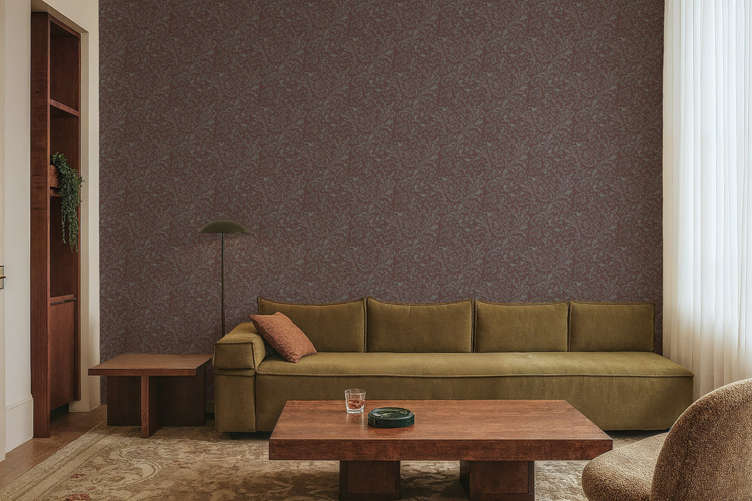 Florentine Vine - Crimson Wallpaper