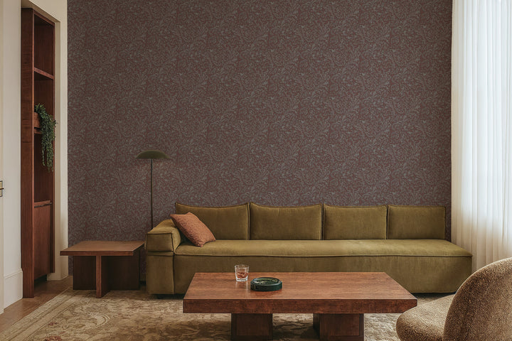 Florentine Vine - Crimson Wallpaper