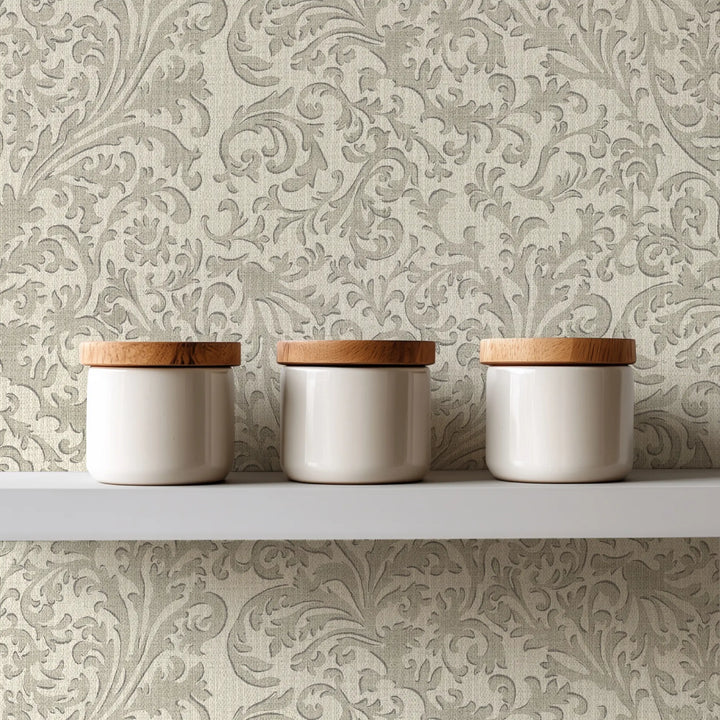 Florentine Vine Linen Grasscloth