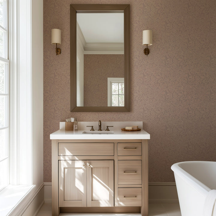 Florentine Vine - Red Clay Wallpaper