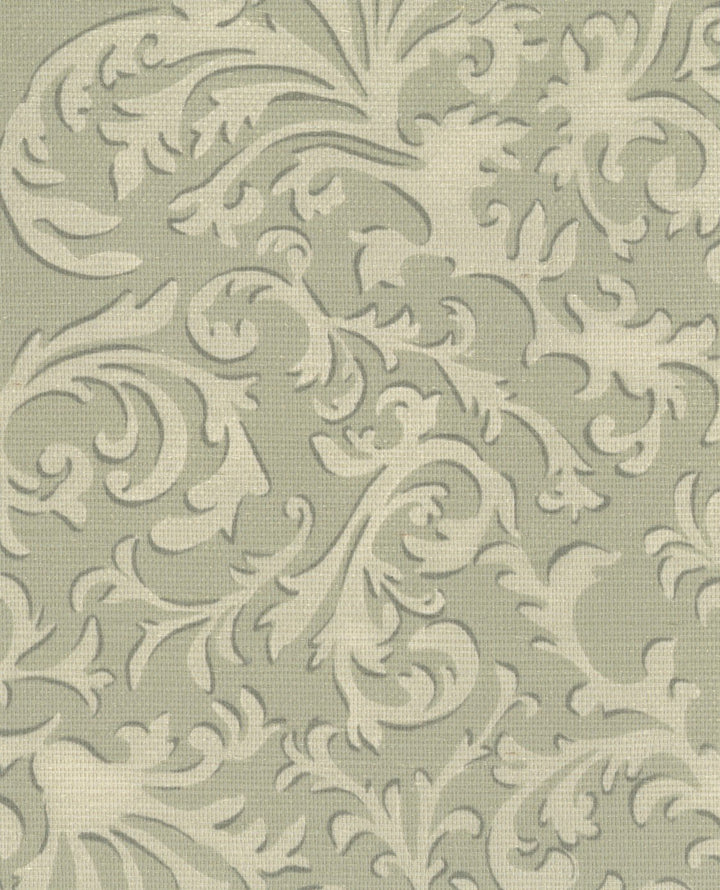 Florentine Vine Thyme Green Grasscloth